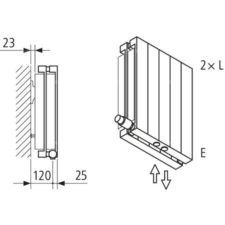 Grzejnik płytowy typ 22 KERMI V-HVV wym. 600 x 1330 mm, kolor biały, moc 2152 W