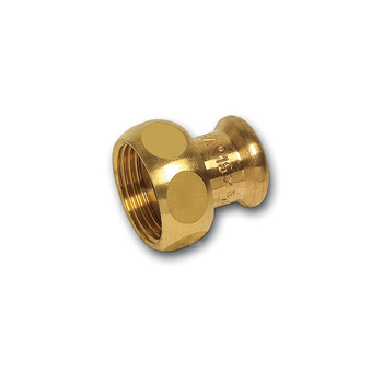 Śrubunek SANHA Press dwuczęściowy, Cu, 15 mm x 1'' (zw x GW)