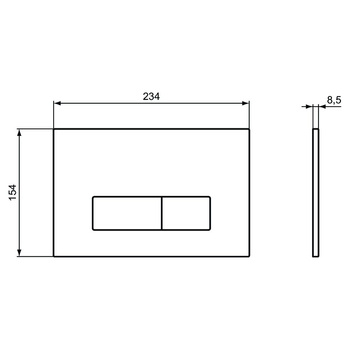 OLEAS PRZYCISK SPŁUK M2 SMARTFLUSH MAT