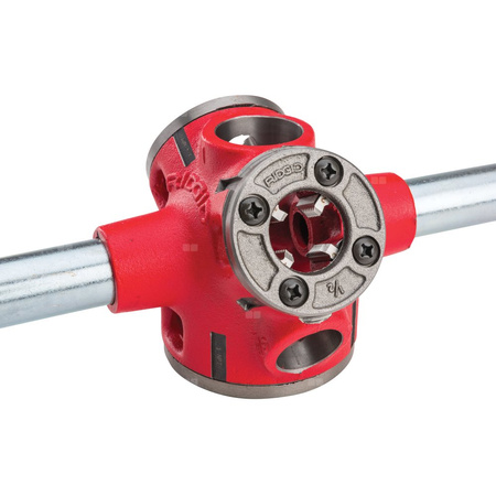 Ręczna gwintownica trójdrożna do rur 1⁄2", 3⁄4", 1", NPT, model 31-A, RH Wysoka szybkość obrotowa