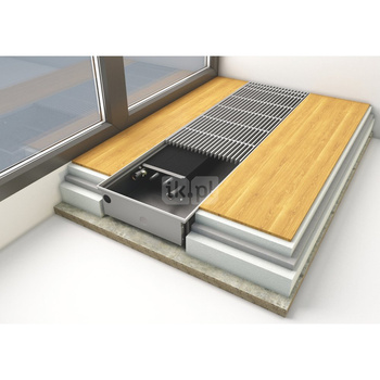 Grzejnik konwektorowy ZEHNDER Terraline 340/2888mm, kolor Czarny, moc 5500W