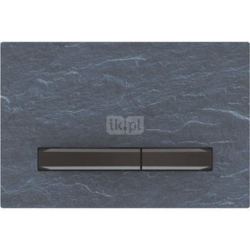 Przycisk uruchamiający Geberit Sigma50, przedni, łupek Mustang, przyciski: czarny chrom, prostokątny