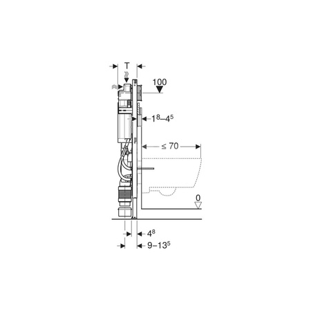 Skrzynka ochronna Geberit do spłuczki podtynkowej Sigma, długość 9 cm