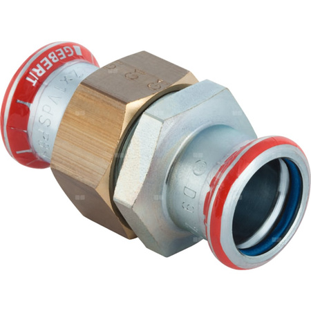 Śrubunek hydrauliczny GEBERIT Mapress C-Stahl FKM stal mz 15 mm z pierścieniem zacinającym