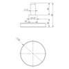 Termometr bimetaliczny AFRISO BiTh fi 63 mm 0…160'C tuleja 40 mm połączenie ax