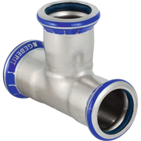 Trójnik GEBERIT Mapress Edelstahl FKM równoprzelotowy 90' stal nierdzewna 22 mm MZ