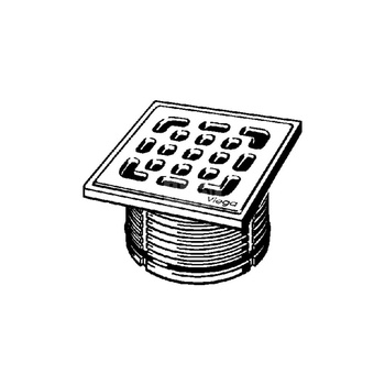 Kratka VIEGA 49341 kwadratowa ze stalowai nierdzewnej 100x100mm do wpustu