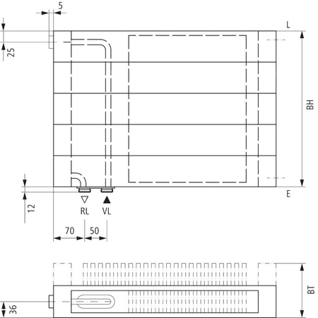 Grzejnik płytowy typ 21 KERMI V-HHV QN982(R), bez osłony wym. 770 x 700 mm, kolor biały, moc 982 W
