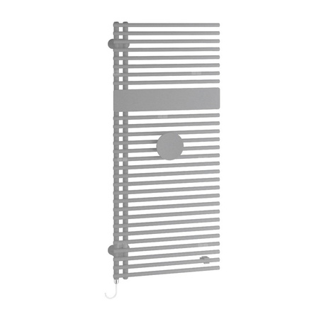 Grzejnik Kermi®Credo®Half®round-E 1000x450x46, P400W, srebro bł./drewno,WRX1,prawy,SKI