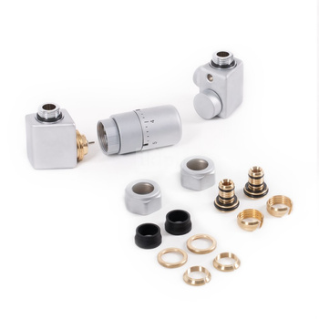 Zestaw term. 3-osiowy DEXTER, Lewy, GZ 1/2"-fi16x2, fi15, Satyna [KV1341_1332RSX_A40900R_2xA58502R_2xA33309A]