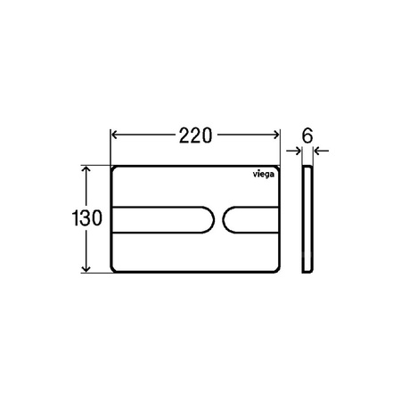 Przycisk uruchamiający do WC Prevista Visign for Style 23 nr wzoru 8613.1 płytka maskująca: tworzywo szt. szlach. matowy klawisz: tworzywo szt. szlach. matowy