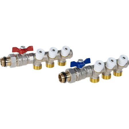 Zestaw podstawowy rozdzielacza do wody użytkowej ADM 203, G3/4'', 3 punkty poboru