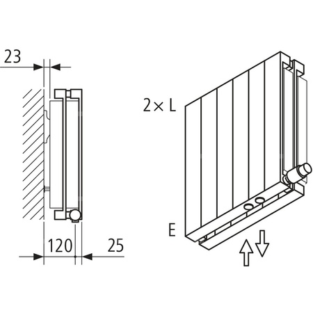 Grzejnik płytowy typ 22 KERMI V-HVV wym. 600 x 350 mm, kolor biały, moc 566 W