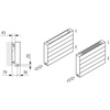 Ściana grzewcza Kermi Heizwand HHN Typ20 BH700x72x3800mm QN4252, weiß, 6bar, m. Abd, AB 12