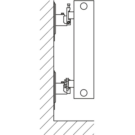Ściana grzewcza Kermi Heizwand HHN Typ20 BH1400x72x1700 QN3468, weiß, 6bar, m. Abd, AB 12