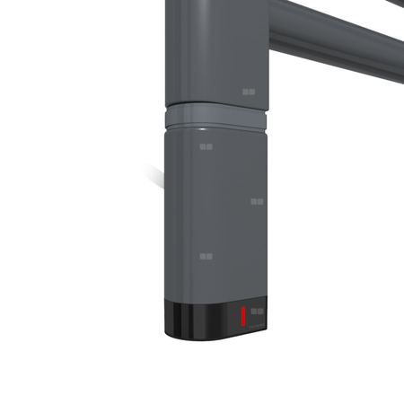 Grzałka TERMA One D30x40 Lewy, 400W \ Tuba, GRANITE, kabel spiralny z wtyczką [czarny, 2,5m, logo Te