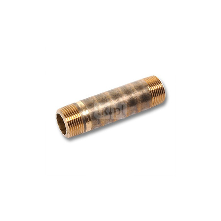 Nypel SANHA 523 długi, mosiądz, 1/2'' (gz x gz), 60 mm