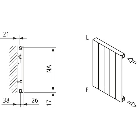 Grzejnik płytowy typ 10 KERMI HVN wym. 2400 x 140 mm, kolor biały, moc 322 W