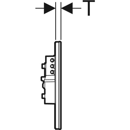 Elektroniczny zestaw uruchamiający WC Geberit, Sigma80, 12cm, szkło lustrzane, prostokątny