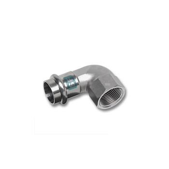 Kolano 90' SANHA NiroSan SF, stal nierdzewna, 22 mm x 3/4'' (zw x GW)