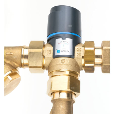 Grupa pompowa AFRISO BPS 911 AP GZ x GW 1'' x 3/4'', z zaworem mieszającym, z zaworem termostatycznym, z pompą obiegową AFRISO APH 160 15-7/130 mm