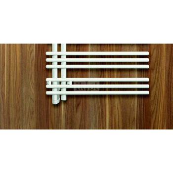 Grzejnik drabinkowy ZEHNDER Yucca Asym, wym. 1304 x 578 mm, kolor biały RAL9016, moc 599W