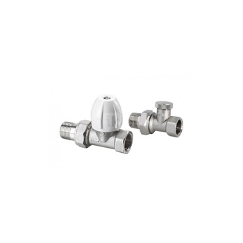 Zestaw przyłączeniowy grzejnikowy dwururowy VALVEX Activ 1/2'' x 1/2'', zawór prosty