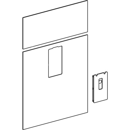 Okładzina przednia do modułu sanitarnego Geberit Monolith do umywalki, szerokość 73 cm: Umbra / Szkło