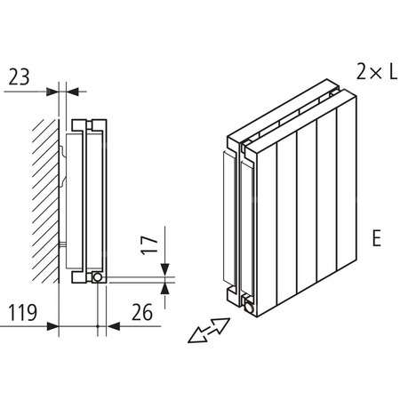 Grzejnik płytowy typ 22 KERMI HVN wym. 1200 x 630 mm, kolor biały, moc 1769 W