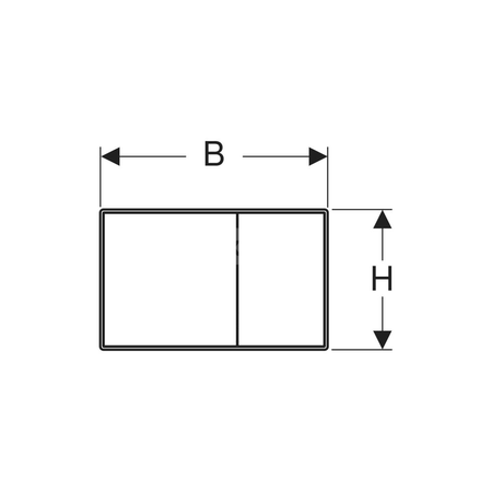 Ramka wyrównująca Geberit do przycisku uruchamiającego Sigma60, prostokątny: Materiał=Cynkowy odlew ciśnieniowy