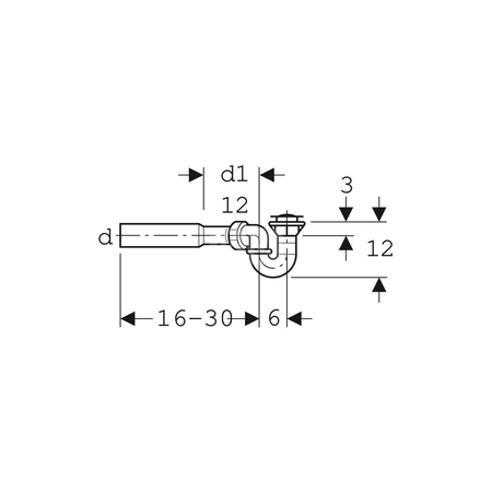 Króciec przelewowy Geberit z tworzywa sztucznego: Chrom błyszczący