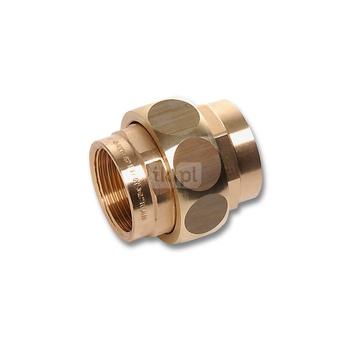 Śrubunek SANHA 272 trzyczęść., mosiądz, 1 1/2'' (GW x gw)