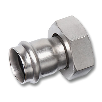 Półśrubunek SANHA NiroSan Press, Stal nierdzewna, 54mm x 2'' (ZW x NZ)
