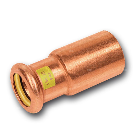 Nypel SANHA Press Gas redukcja, Cu, 35 mm x 22 mm (zz x zw)