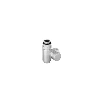 Zawór odcinający zintegrowany z trójnikiem CYLINDER, Lewy, GZ 1/2"-GW 1/2"-GZ 24-19, Satyna, (V1102_01RSX)