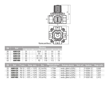 CONTROLMIX4 Zawór mieszający 4-drogowy DN50