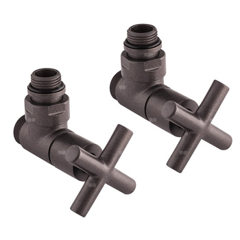 Zestaw reg. kątowy MINIMALIST, GZ 1/2"-GZ 24-19, Antracyt, (V43110EGR_V43210EGR)