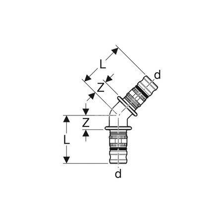 O-Ring gumowy GEBERIT Mepla 26 mm, kolor czarny/szary