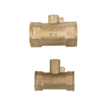 Trójnik APATOR POWOGAZ mosiądz 3/4'' x 15 mm x 3/4'' (gw x gw x gw)