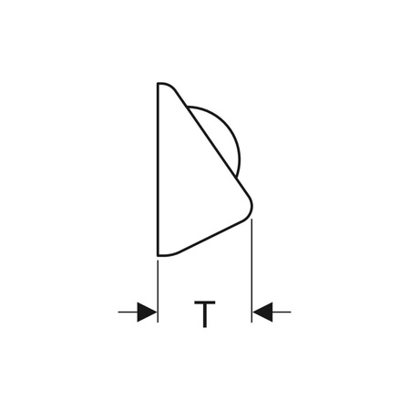 Dźwignia Geberit do systemu spłukiwania WC z pneumatycznym uruchamianiem spłukiwania, spłukiwanie jednoilościowe i spłuczka podtynkowa Sigma 8 cm