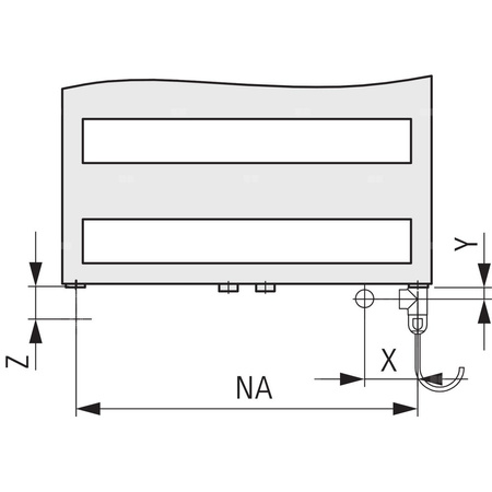 Grzejnik dekoracyjny Kermi Casteo-D 1261x750x30 srebro bł., prawy, rozstaw przyłączy 900