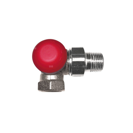 Zawór grzejnikowy termostatyczny HERZ TS-90-V 3-osiowy ab z nastawą wstępną, połączenie 1/2'' (niklowanie)
