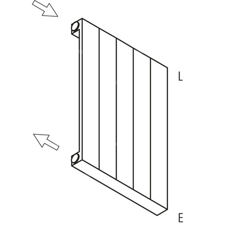 Grzejnik płytowy typ 10 KERMI HVN wym. 3200 x 420 mm, kolor biały, moc 1281 W