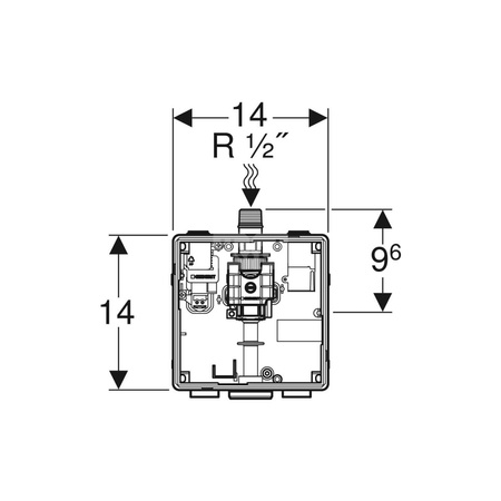 Nypel przyłączeniowy Geberit wygięty, do zaworu spłukującego do pisuarów