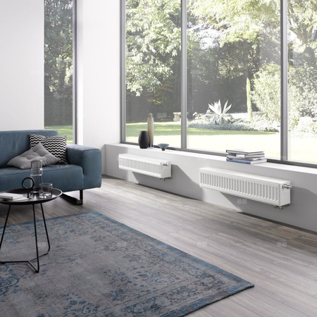 Grzejnik płytowy typ 33 KERMI Profil-V, prawy, z osłonami wym. 200 x 1200 mm, kolor biały, moc 1198 W