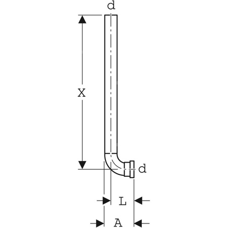 Łącznik rury spłukującej Geberit: Materiał=PE-HD