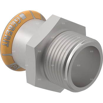 Złączka przejściowa Geberit Mapress Therm z gwintem zewnętrznym d76.1-R2 1/2