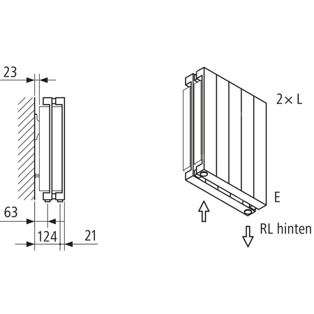 Grzejnik płytowy typ 22 KERMI HVN wym. 600 x 1330 mm, kolor biały, moc 2152 W