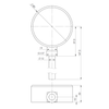 Termometr bimetaliczny AFRISO BiTh fi 80 mm 0…60'C tuleja 100 mm połączenie rad