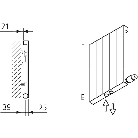 Grzejnik płytowy typ 10 KERMI V-HVV wym. 600 x 1400 mm, kolor biały, moc 921 W